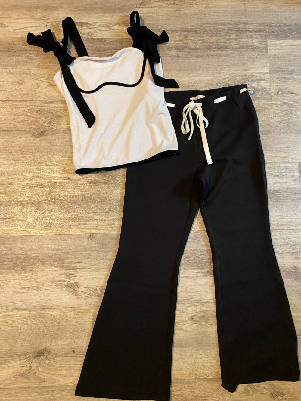Two Piece Black & White Block Outfit by ILLA ILLA